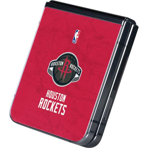 NBA Houston Rockets Distressed Galaxy Z Flip5 5G Skin